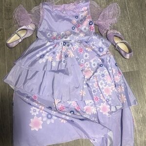 Isabella-Encanto-Floral Layered Dress and shoes